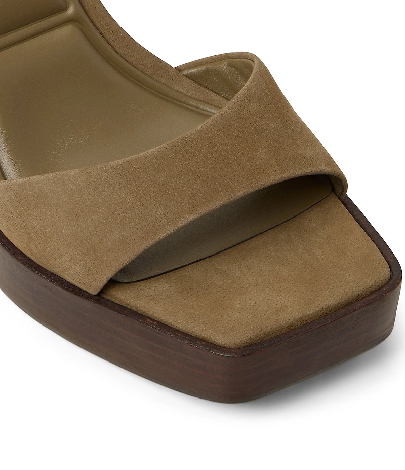 ALDO Lothon Suede Ankle Strap Platform Block Heel Dress Sandals