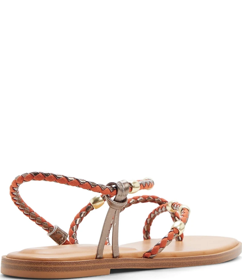 ALDO Loucinda Braided Beaded Flat Thong Sandals