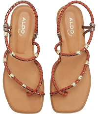 ALDO Loucinda Braided Beaded Flat Thong Sandals
