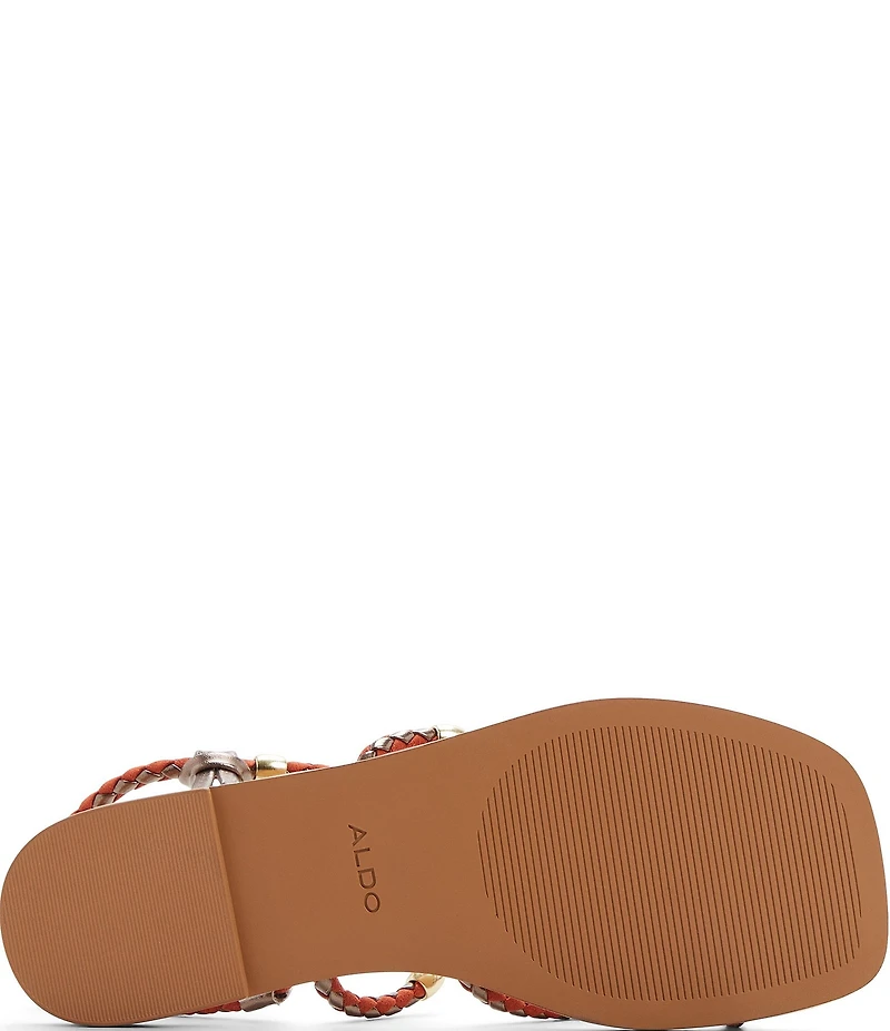 ALDO Loucinda Braided Beaded Flat Thong Sandals