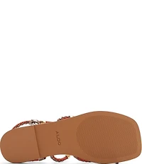 ALDO Loucinda Braided Beaded Flat Thong Sandals