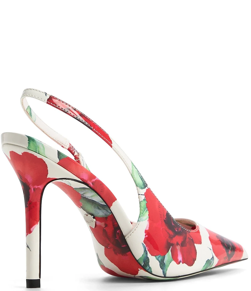 ALDO Lovebloom Floral Print Patent Slingback Pumps