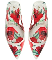 ALDO Lovebloom Floral Print Patent Slingback Pumps