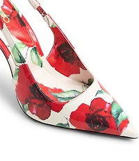 ALDO Lovebloom Floral Print Patent Slingback Pumps