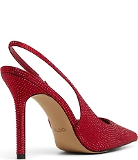 ALDO Lovebloom Rhinestone Embellished Satin Slingback Dress Pumps
