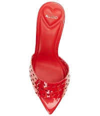 ALDO Lovemule Patent Heart Cut Out Dress Sandals