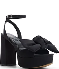 ALDO Luscious Grosgrain Block Heel Platform Bow Sandals