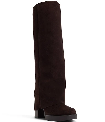 ALDO Maeveh Suede Foldover Knee High Boots