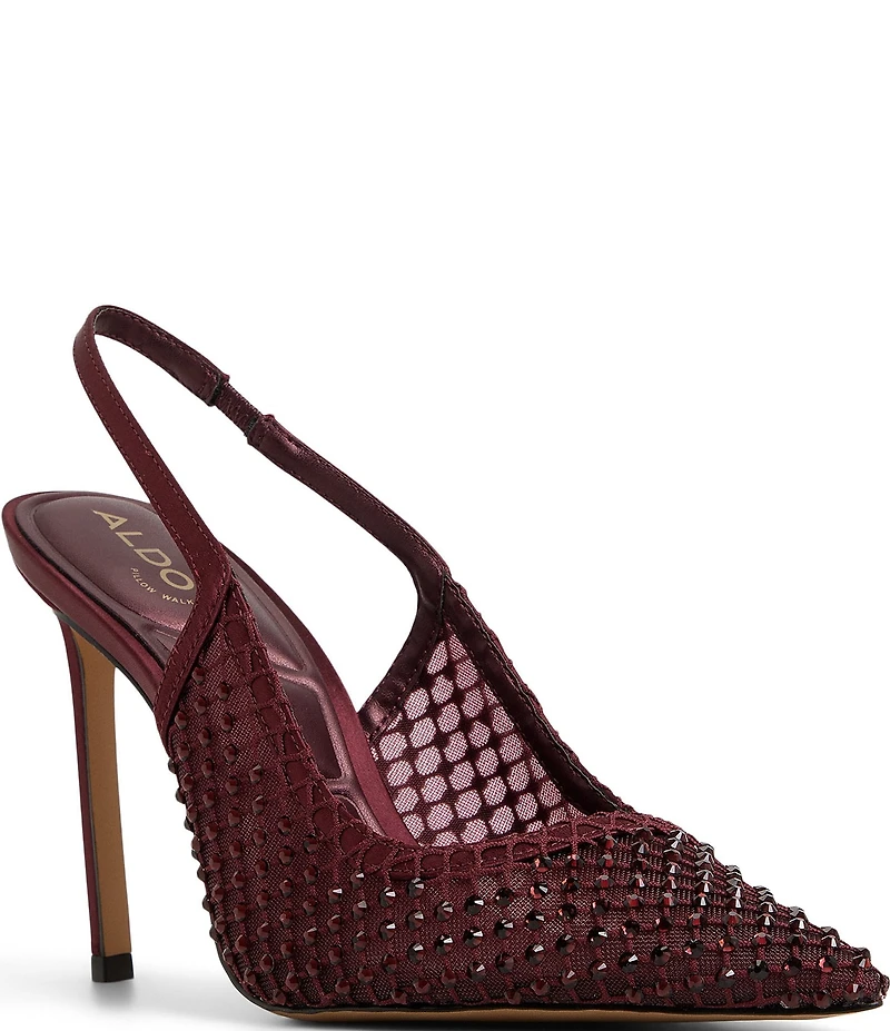 ALDO Marciana Rhinestone Mesh Slingback Dress Pumps