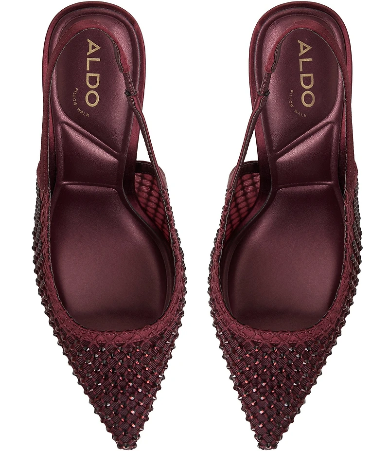 ALDO Marciana Rhinestone Mesh Slingback Dress Pumps