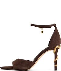 ALDO Medeza Suede Snake Heel Dress Sandals