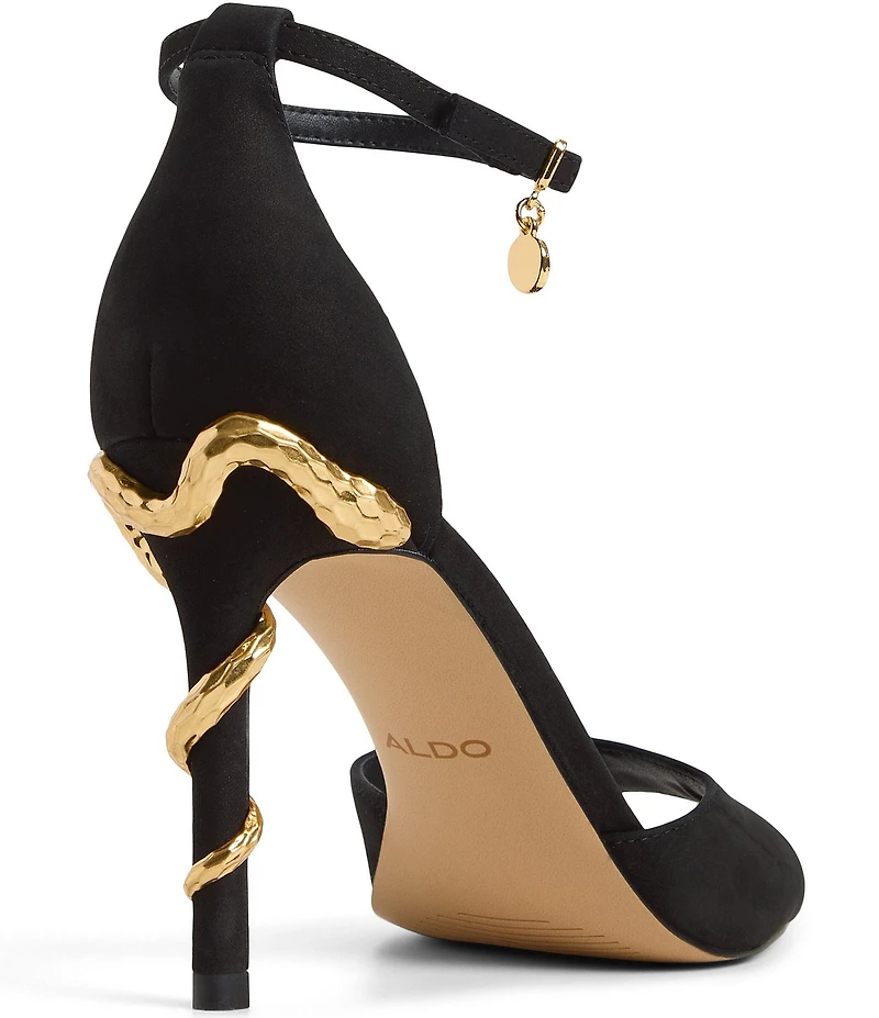 ALDO Medeza Suede Snake Heel Dress Sandals