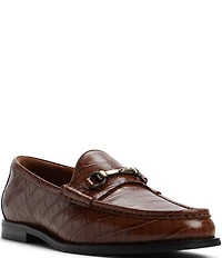 ALDO Men's Clarke Croco Embossed Leather Bit Buckle Dress Loafers