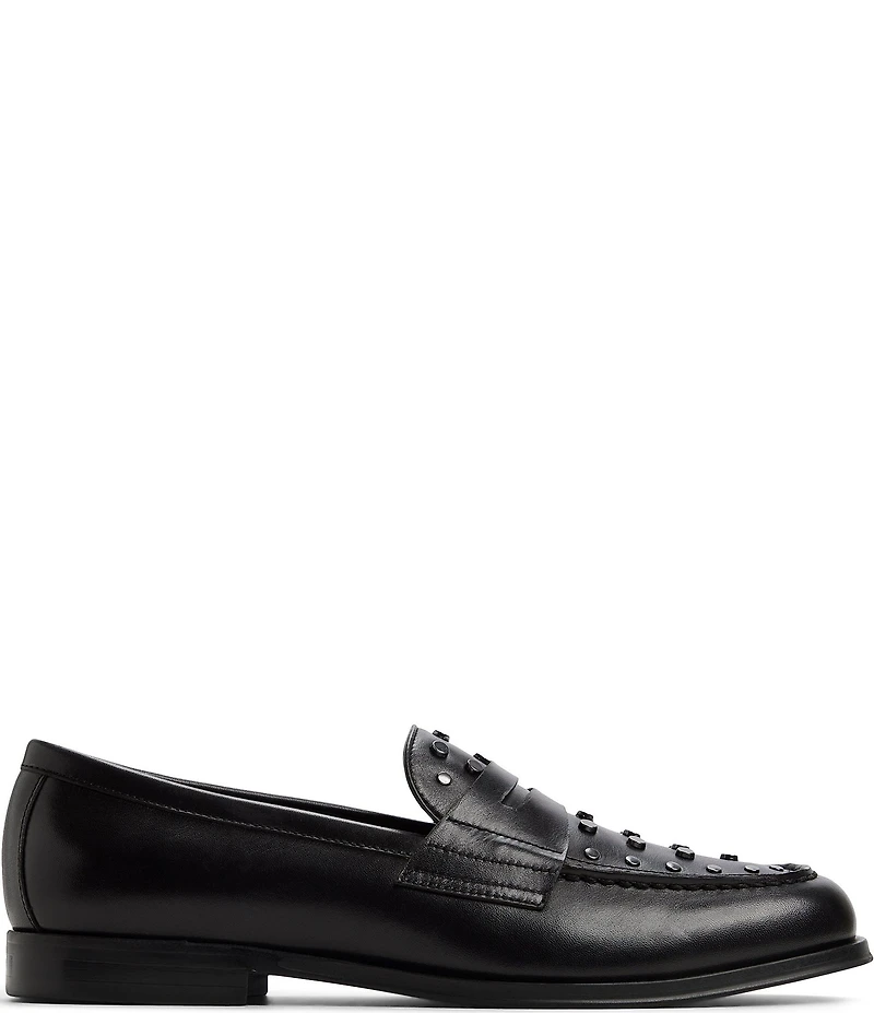 ALDO Men's Keifer Leather Studded Penny Dress Loafers