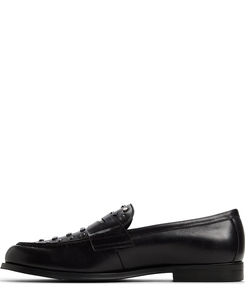 ALDO Men's Keifer Leather Studded Penny Dress Loafers
