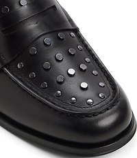 ALDO Men's Keifer Leather Studded Penny Dress Loafers