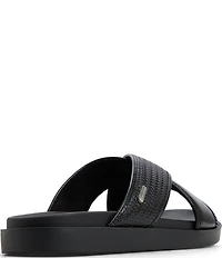ALDO Men's Mario Leather Cross Band Slide Sandals