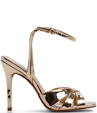 ALDO Meteora Metallic Patent Leather Ankle Strap Dress Sandals