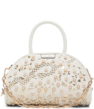 ALDO Michellie Pearl Floral Top Handle Chain Satchel Bag