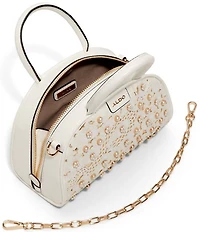 ALDO Michellie Pearl Floral Top Handle Chain Satchel Bag