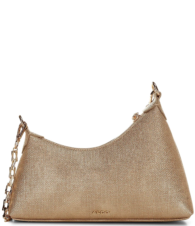 ALDO Mirrella Medium Embellished Metallic Straw Shoulder Bag