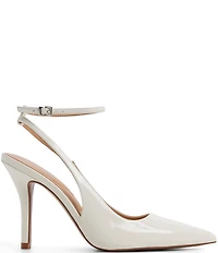 ALDO Nikoletta Patent Slingback Ankle Strap Pointed Toe Pumps