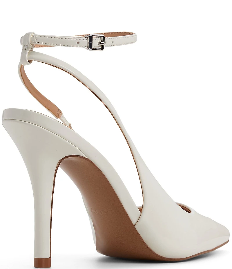 ALDO Nikoletta Patent Slingback Ankle Strap Pointed Toe Pumps
