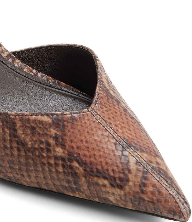 ALDO Olivia Snake Embossed Slingback Pointed Toe Pumps