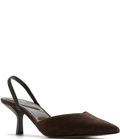 ALDO Olivia Suede Slingback Pointed Toe Pumps