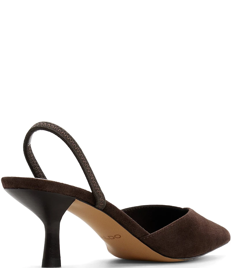 ALDO Olivia Suede Slingback Pointed Toe Pumps