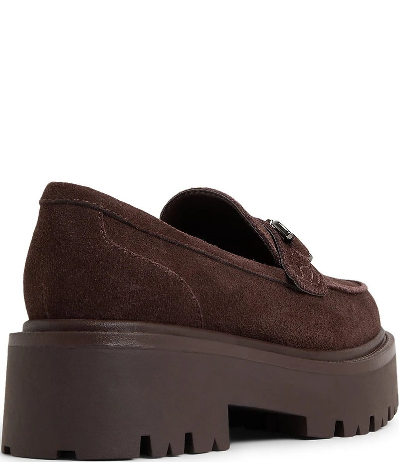 ALDO Oneameth Suede Bit Buckle Lugged Platform Loafers