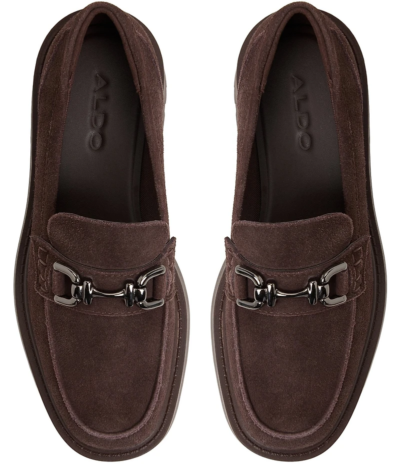 ALDO Oneameth Suede Bit Buckle Lugged Platform Loafers
