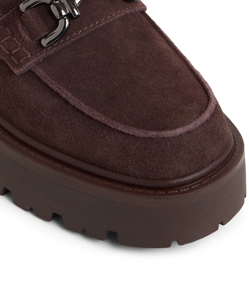 ALDO Oneameth Suede Bit Buckle Lugged Platform Loafers