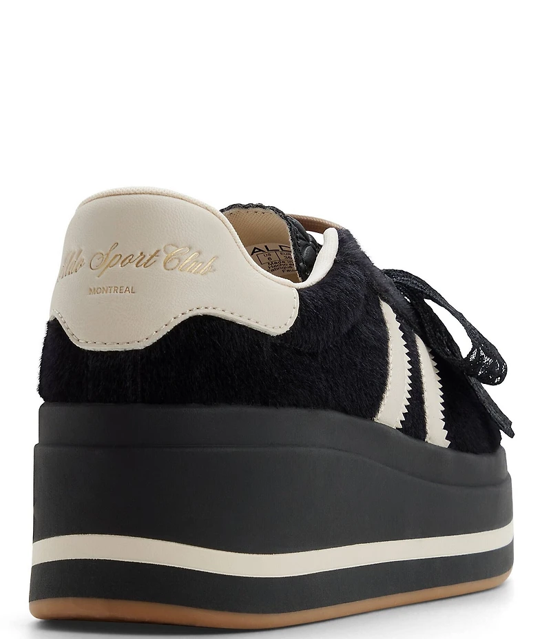 ALDO Paotlan Faux Fur Lace Bow Platform Wedge Sneakers