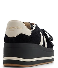 ALDO Paotlan Faux Fur Lace Bow Platform Wedge Sneakers