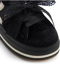 ALDO Paotlan Faux Fur Lace Bow Platform Wedge Sneakers