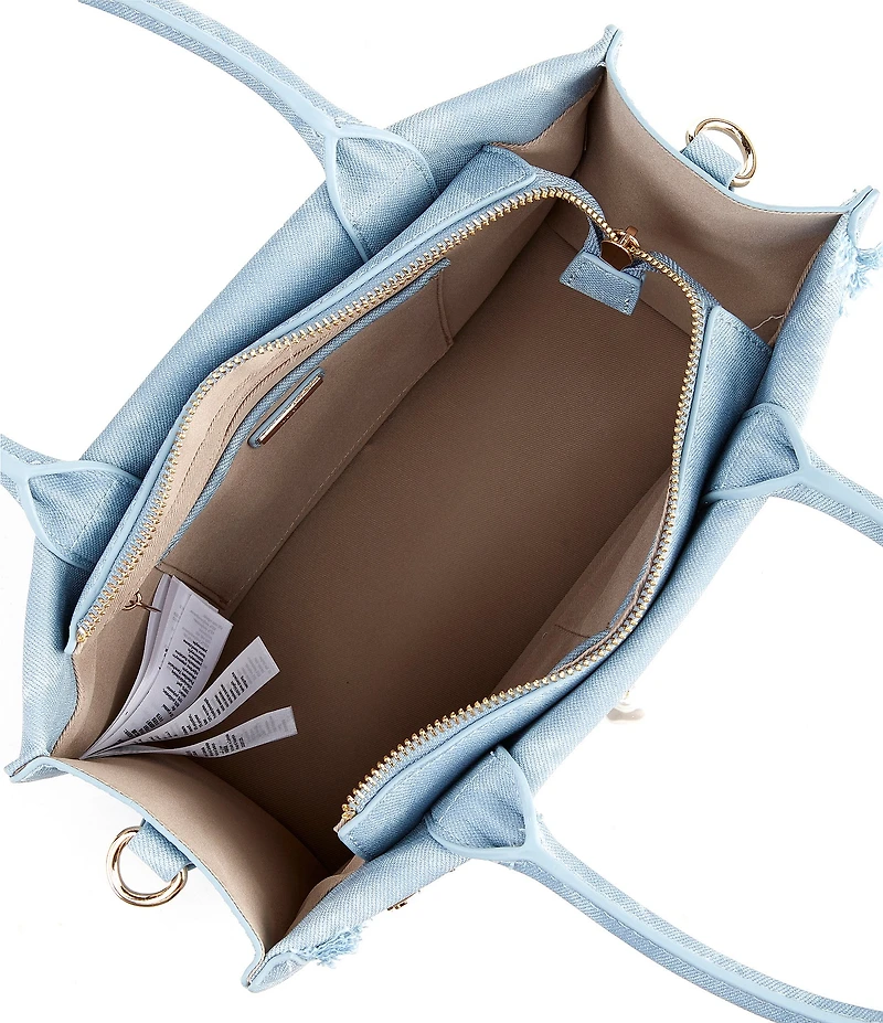 ALDO Paradise Denim Embellished Tote Bag