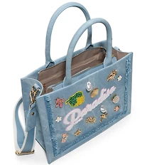 ALDO Paradise Denim Embellished Tote Bag