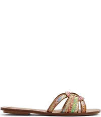 ALDO Rosemaryy Rainbow Raffia Slide Sandals