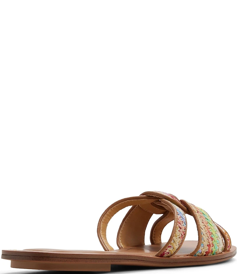 ALDO Rosemaryy Rainbow Raffia Slide Sandals