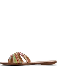 ALDO Rosemaryy Rainbow Raffia Slide Sandals