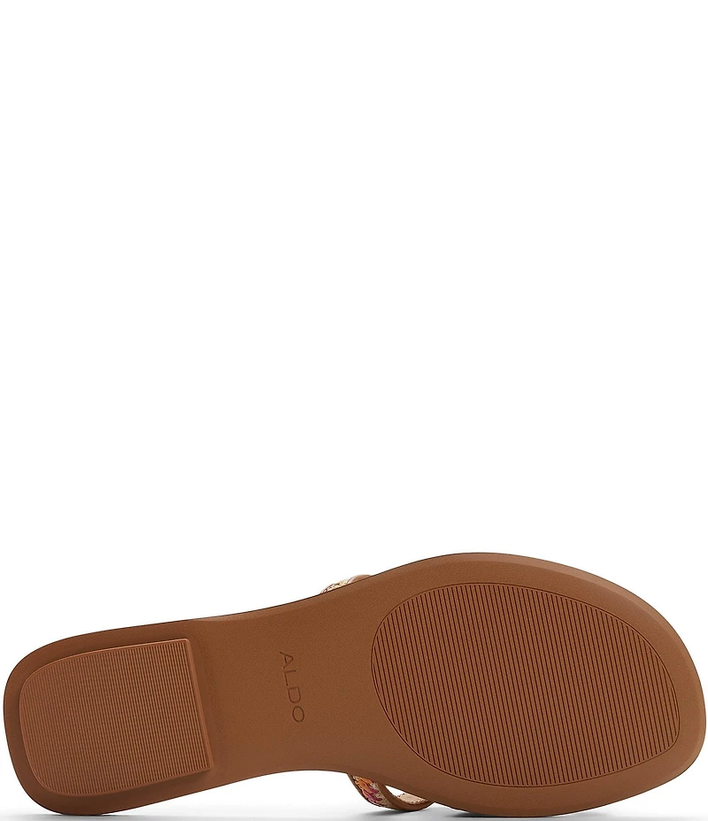 ALDO Rosemaryy Rainbow Raffia Slide Sandals