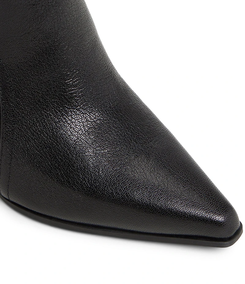ALDO Saddle Leather Buckle Strap Tall Dress Boots