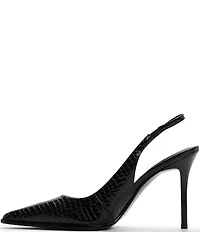ALDO Samantha Croco Embossed Pointed Toe Slingback Pumps