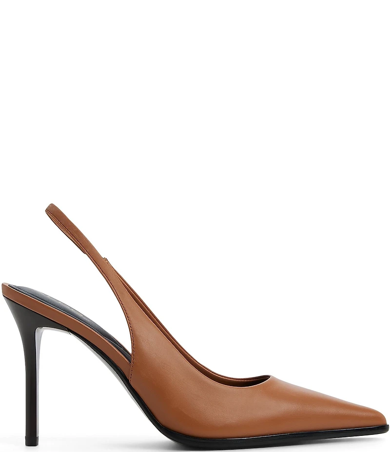 ALDO Samantha Leather Pointed Toe Slingback Pumps