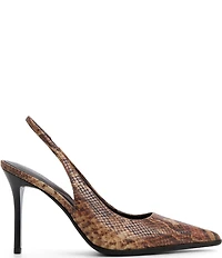 ALDO Samantha Snake Embossed Pointed Toe Slingback Pumps
