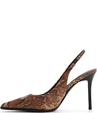 ALDO Samantha Snake Embossed Pointed Toe Slingback Pumps