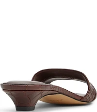 ALDO Scarletta Croco Embossed Leather Kitten Heel Dress Slide Sandals