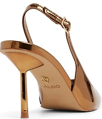 ALDO Seralina Mirror Metallic Slingback Pointed Toe Dress Pumps
