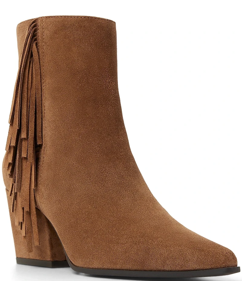 ALDO Shanah Suede Fringed Snip Toe Booties